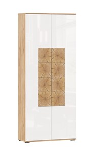 Шкаф двухстворчатый Фиджи с декоративными накладками 659.310, Дуб Золотой/Белый в Гатчине