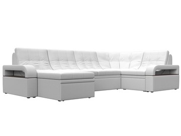 П-образный диван Лига-035, Белый (Экокожа) в Санкт-Петербурге