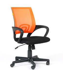 Офисное кресло CHAIRMAN 696 black Сетчатый акрил DW66 оранжевый в Гатчине