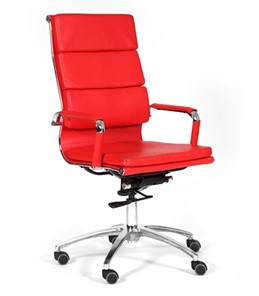 Компьютерное кресло CHAIRMAN 750 экокожа красная в Гатчине