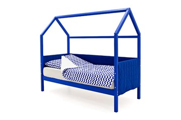 Кровать-домик детская «Svogen синий» мягкая в Санкт-Петербурге