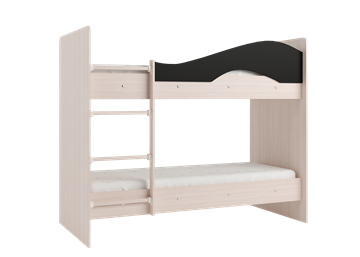 Детская  двухъярусная кровать Мая с 2 ящиками на щитах, корпус Млечный дуб, фасад Венге в Санкт-Петербурге - предосмотр 3