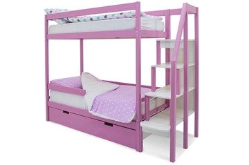 Детская двухъярусная кровать Svogen розовый в Санкт-Петербурге