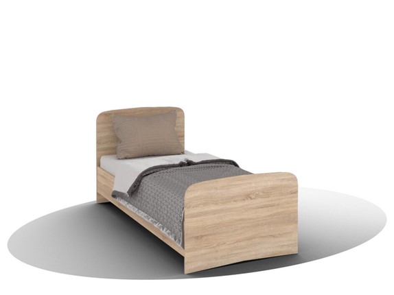 Односпальная кровать ВЕГА Кровать Кр-08 900 с плоским основанием (Сонома) в Санкт-Петербурге - изображение