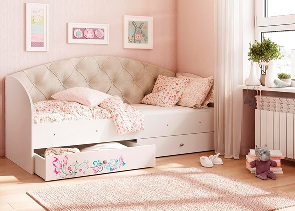Детская кровать Эльза без бортика, Бежевый (латы) в Санкт-Петербурге - изображение