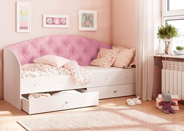 Детская кровать Эльза без бортика, Розовый (латы) в Санкт-Петербурге