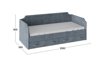 Детская кровать Кантри Тип 1, ТД-308.12.02 (Замша синяя) в Санкт-Петербурге - предосмотр 2