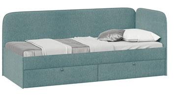 Кровать подростковая Молли тип 1 (80), Микровелюр Scandi Indigo 11 в Санкт-Петербурге