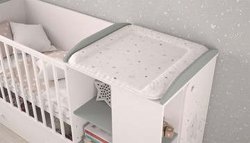 Многофункциональная кровать с комодом POLINI Kids French 800 TEDDY Белый / Серый в Санкт-Петербурге - предосмотр 6