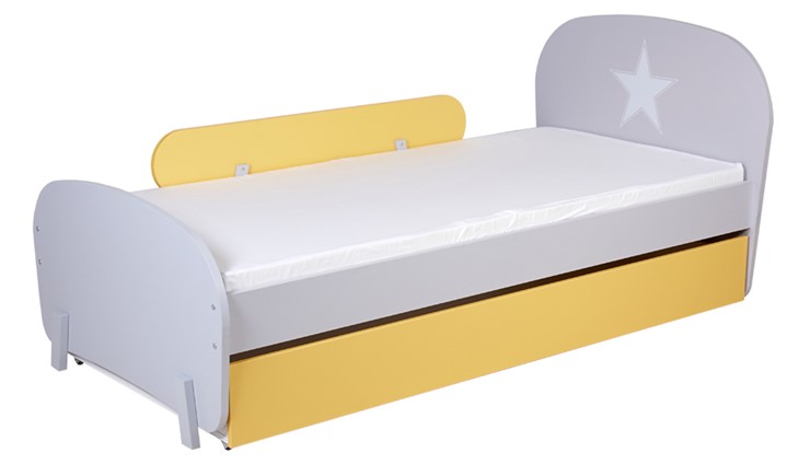 Комплект мебели для детской POLINI Kids Mirum №1 Белый / Серый / Желтый в Санкт-Петербурге - изображение 5
