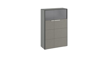 Распашной шкаф Наоми комбинированный двухстворчатый, цвет Фон серый, Джут ТД-208.07.29 в Выборге