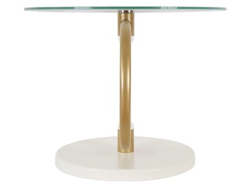 Стеклянный столик Дуэт 13Н (золото-слоновая кость-прозрачное) в Санкт-Петербурге - предосмотр