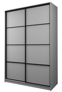 Шкаф 2-х створчатый MAX МШ-23-6-18-11, Профиль Черный/Цвет Серый в Санкт-Петербурге