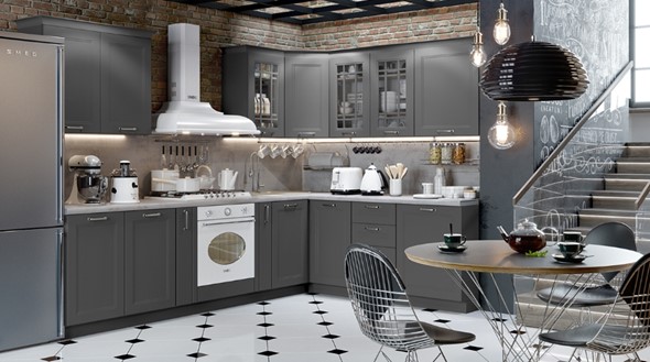 Модульная кухня Одри №2 (Серый) в Санкт-Петербурге - изображение