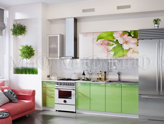 Готовая кухня фотопечать Яблоневый цвет 1,8 в Санкт-Петербурге - изображение
