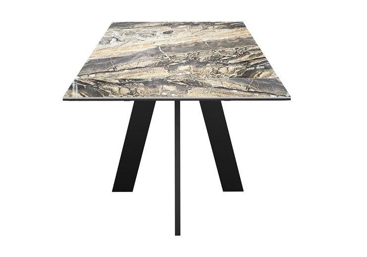 Обеденный раздвижной стол DikLine SKM120 Керамика Amadeus/подстолье черное/опоры черные в Гатчине - изображение 1