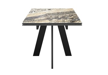 Обеденный раздвижной стол DikLine SKM120 Керамика Amadeus/подстолье черное/опоры черные в Гатчине - предосмотр 5