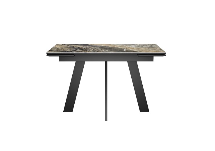 Обеденный раздвижной стол DikLine SKM120 Керамика Amadeus/подстолье черное/опоры черные в Гатчине - изображение 7