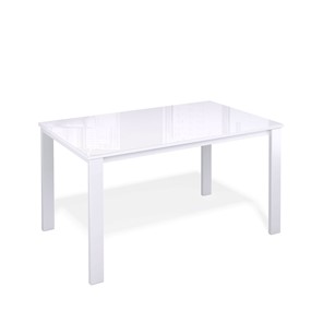 Обеденный раздвижной стол Kenner LL1200 белый/стекло белое глянец в Санкт-Петербурге