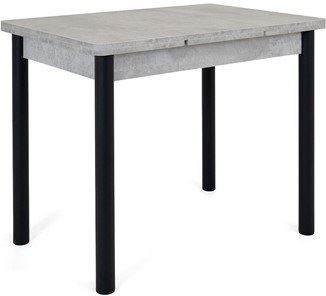 Раздвижной стол Милан-1 EVO, ноги металлические черные, светлый цемент в Санкт-Петербурге