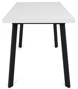 Кухонный раскладной стол Сальвадор-2G (ноги черные, стекло cristal/белый цемент) в Санкт-Петербурге - предосмотр 2