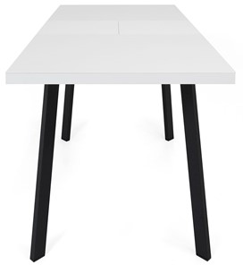 Кухонный раскладной стол Сальвадор-2G (ноги черные, стекло cristal/белый цемент) в Санкт-Петербурге - предосмотр 5