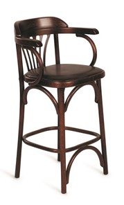 Барный стул 750 мягкий (темный тон, экокожа коричневая) в Санкт-Петербурге