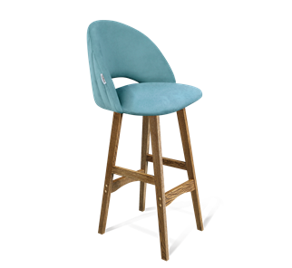 Барный стул SHT-ST34-1 / SHT-S65 (голубая пастель/дуб брашированный коричневый) в Санкт-Петербурге