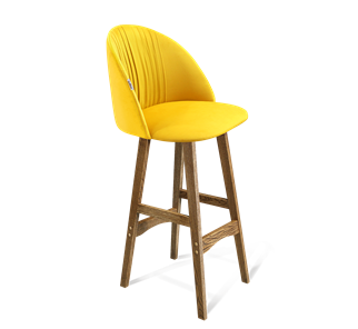 Барный стул SHT-ST35-1 / SHT-S65 (имперский жёлтый/дуб брашированный коричневый) в Санкт-Петербурге