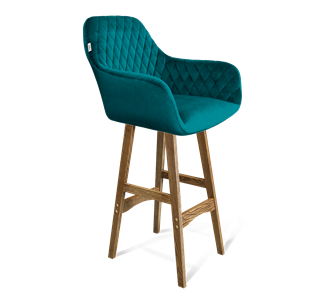 Барный стул SHT-ST38 / SHT-S65 (альпийский бирюзовый/дуб брашированный коричневый) в Санкт-Петербурге