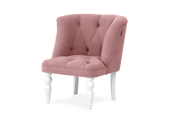 Мягкое кресло Бриджит розовый ножки белые в Санкт-Петербурге