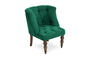 Мягкое кресло Бриджит зеленый ножки коричневые в Санкт-Петербурге
