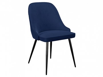 Мягкий стул 256, микровелюр К17 синий, ножки черные в Санкт-Петербурге