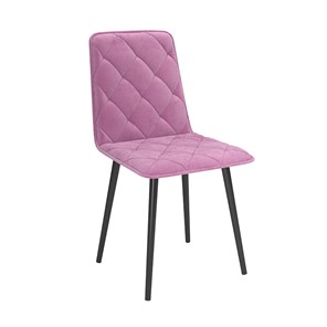 Обеденный стул Антика, велюр тенерифе розовый/Цвет металл черный в Санкт-Петербурге