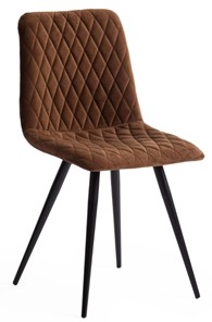 Обеденный стул CHILLY X (mod.7096) 45х53х88 коричневый barkhat 11/черный арт.15557 в Санкт-Петербурге