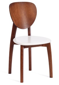 Обеденный стул Diamante, жесткое сидение бук, 42х42х85, коричневый/белый арт.19897 в Санкт-Петербурге