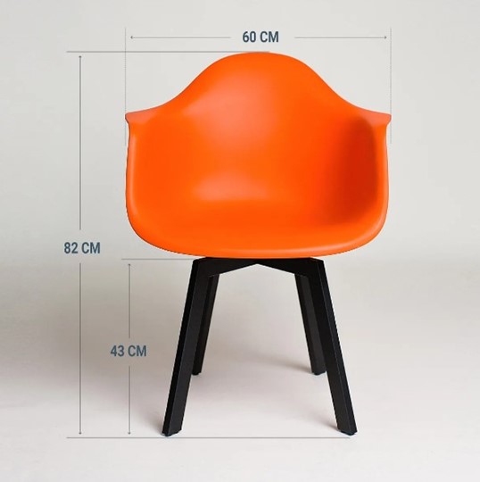 Кухонный стул DSL 330 Grand Black (Оранжевый) в Санкт-Петербурге - изображение 1