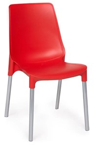 Обеденный стул GENIUS (mod 75) 46x56x84 красный/ножки хром арт.19669 в Санкт-Петербурге
