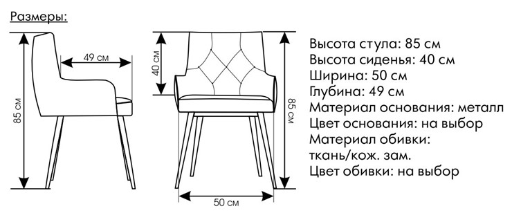 Стул обеденный Модерн синий в Санкт-Петербурге - изображение 1