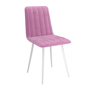 Кухонный стул Тахо, велюр тенерифе розовый/Цвет металл белый в Санкт-Петербурге