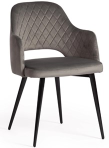 Обеденный стул VALKYRIA (mod. 711) 55х55х80 серый barkhat 26/черный арт.15343 в Санкт-Петербурге