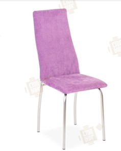 Кухонный стул Волна, каркас металл хром, инфинити фиолетовый в Санкт-Петербурге