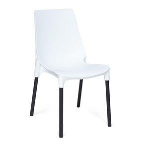 Кухонный стул GENIUS (mod 75) 46x56x84 белый/черные ножки арт.12829 в Санкт-Петербурге