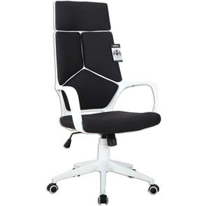 Офисное кресло Brabix Premium Prime EX-515 (пластик белый, ткань, черное) 531812 в Санкт-Петербурге