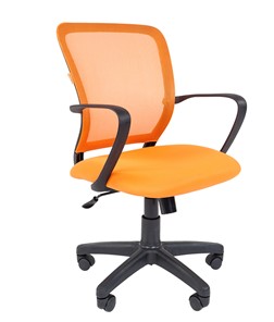 Кресло офисное CHAIRMAN 698 black TW, ткань, цвет оранжевый в Санкт-Петербурге