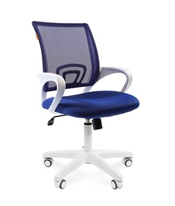 Компьютерное кресло CHAIRMAN 696 white, ткань, цвет синий в Санкт-Петербурге - предосмотр