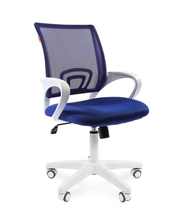 Компьютерное кресло CHAIRMAN 696 white, ткань, цвет синий в Санкт-Петербурге - изображение