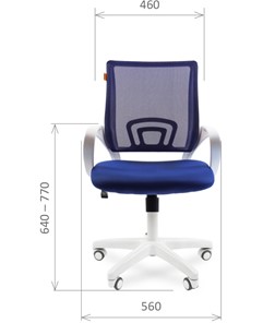 Компьютерное кресло CHAIRMAN 696 white, ткань, цвет синий в Санкт-Петербурге - предосмотр 1