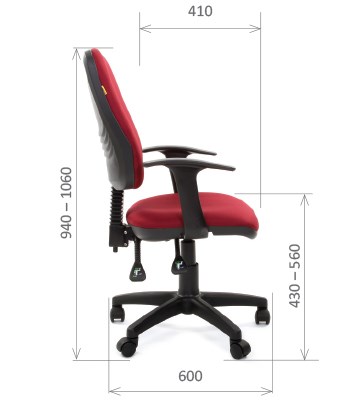 Кресло CHAIRMAN 661 Ткань стандарт 15-11 красная в Санкт-Петербурге - изображение 2