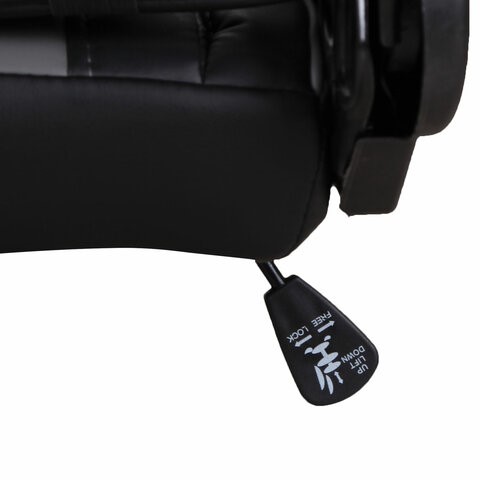 Компьютерное кресло Brabix GT Racer GM-100 (две подушки, экокожа, черное/серое) 531926 в Санкт-Петербурге - изображение 11
